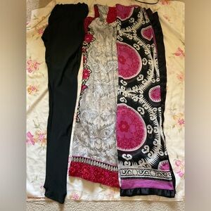 Elegant Black and Pink Salwar Set